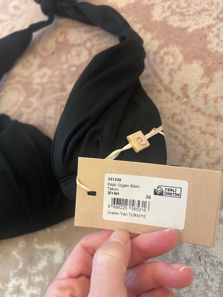 Siyah Mini Kemerli Strappy Bikini - Görsel 4