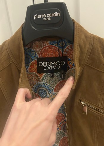 Kahverengi Süet Kadın Biker Ceket - Görsel 2