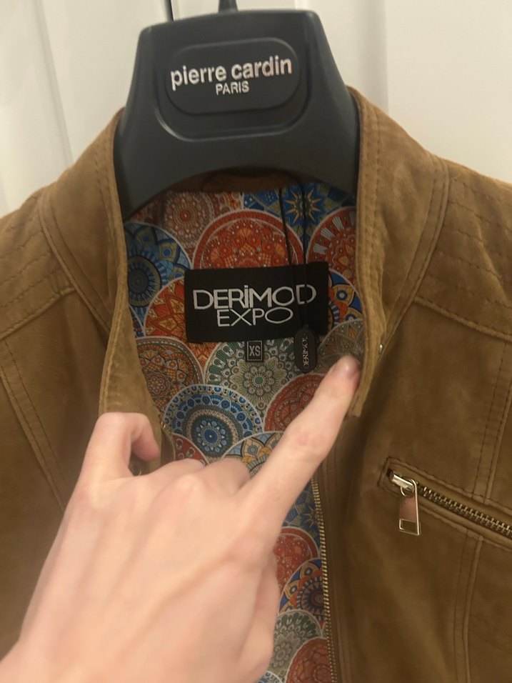 Kahverengi Süet Kadın Biker Ceket - Görsel 2