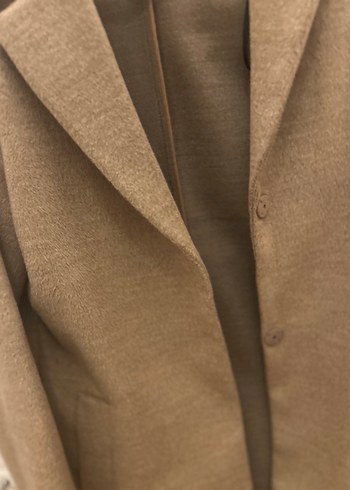 Camel Renk Uzun Klasik Kaban - Görsel 3