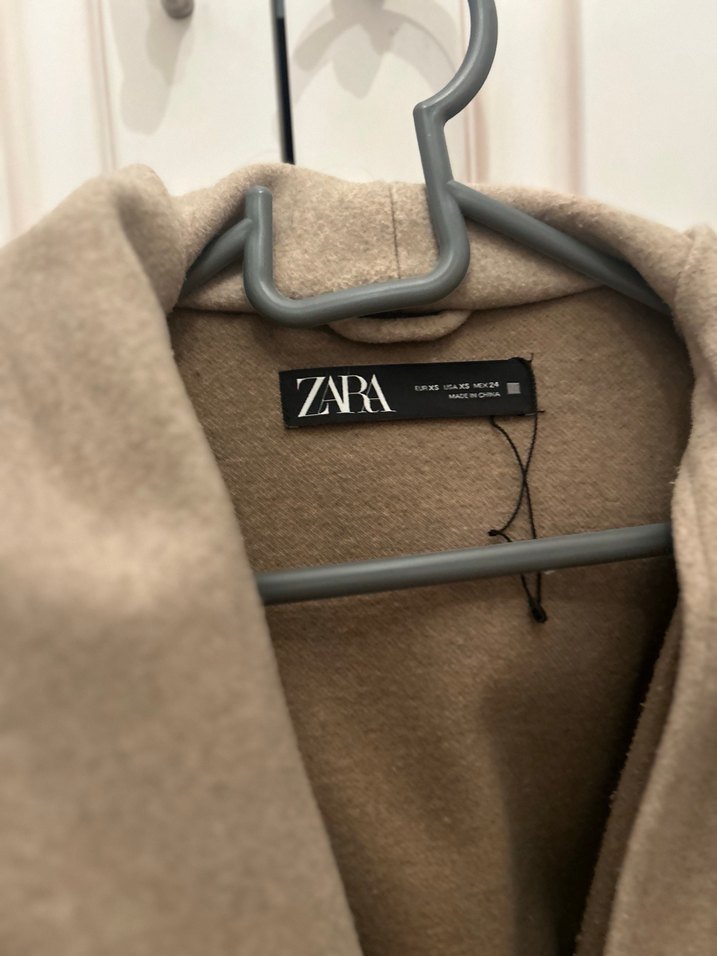 Kemerli Bej Kadın Kaban - Görsel 2