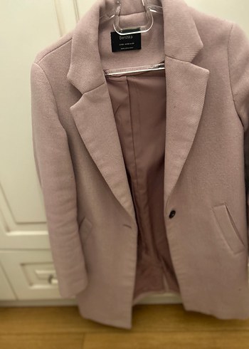 Pudra Renkli Uzun Kaban - Görsel 2