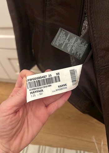 Kahverengi Kadın Deri Biker Ceket - Görsel 2