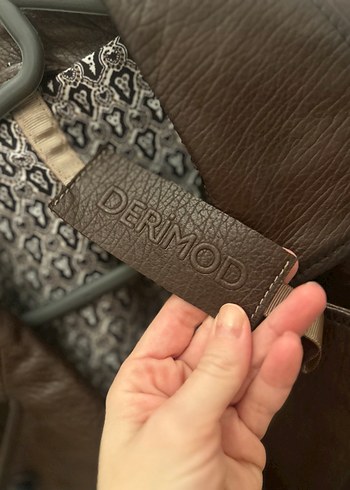 Kahverengi Kadın Deri Biker Ceket - Görsel 3