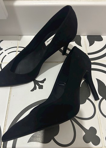 Siyah Minimalist Stiletto Kadın Ayakkabı - Görsel 2