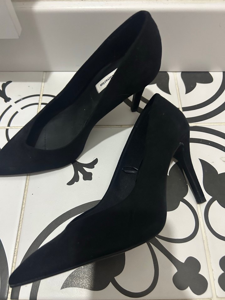 Siyah Minimalist Stiletto Kadın Ayakkabı - Görsel 2