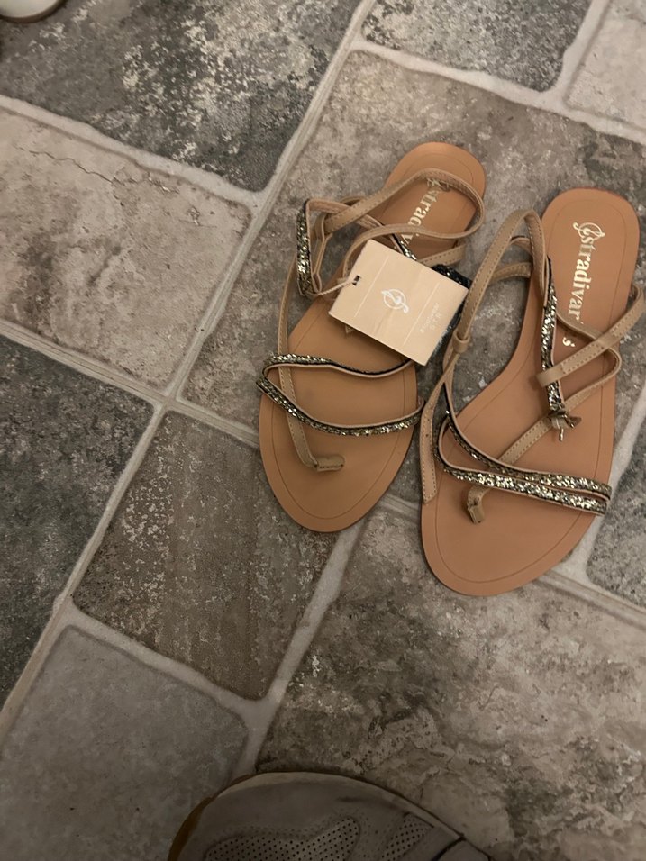 Bej Deri Stiletto Topuklu Kadın Babet - Görsel 3