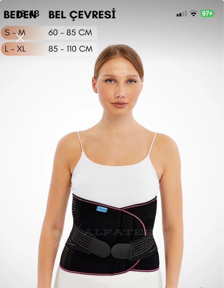 Siyah Kısa Sıkılaştırıcı Doğum Korsesi - Görsel 2