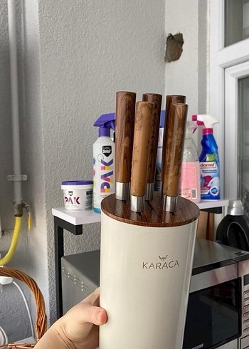 Karaca Karaca Beyaz Bıçak Seti ve Standı