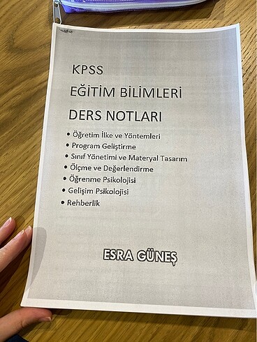 Eğitim bilimleri tüm ders notları