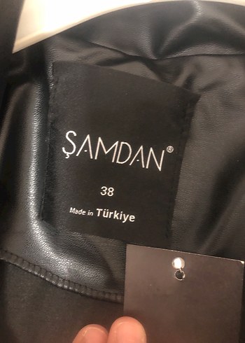 38 Beden siyah Renk Siyah Deri Kadın Ceket