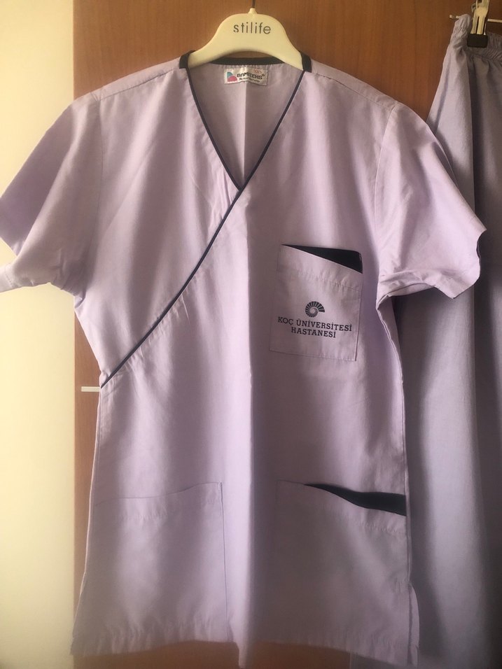 Mor V Yakalı Hastane kıyafeti - Görsel 5
