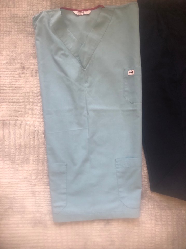 Mavi Kısa Kollu  Hastane Kıyafeti - Görsel 5