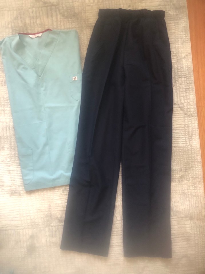 Mavi Kısa Kollu  Hastane Kıyafeti - Görsel 3