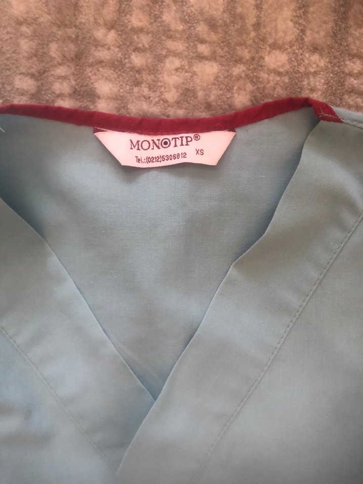 Mavi Kısa Kollu  Hastane Kıyafeti - Görsel 4