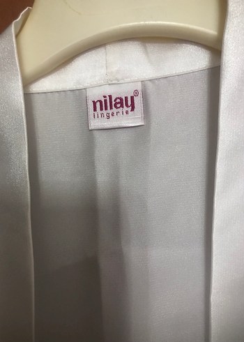 Beyaz Taş İşlemeli Kadın Sabahlık - Görsel 2