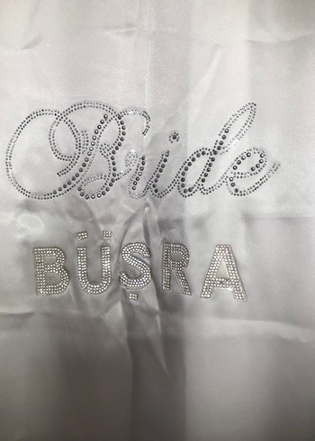 Beyaz Taş İşlemeli Kadın Sabahlık - Görsel 3