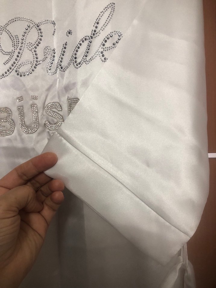 Beyaz Taş İşlemeli Kadın Sabahlık - Görsel 5