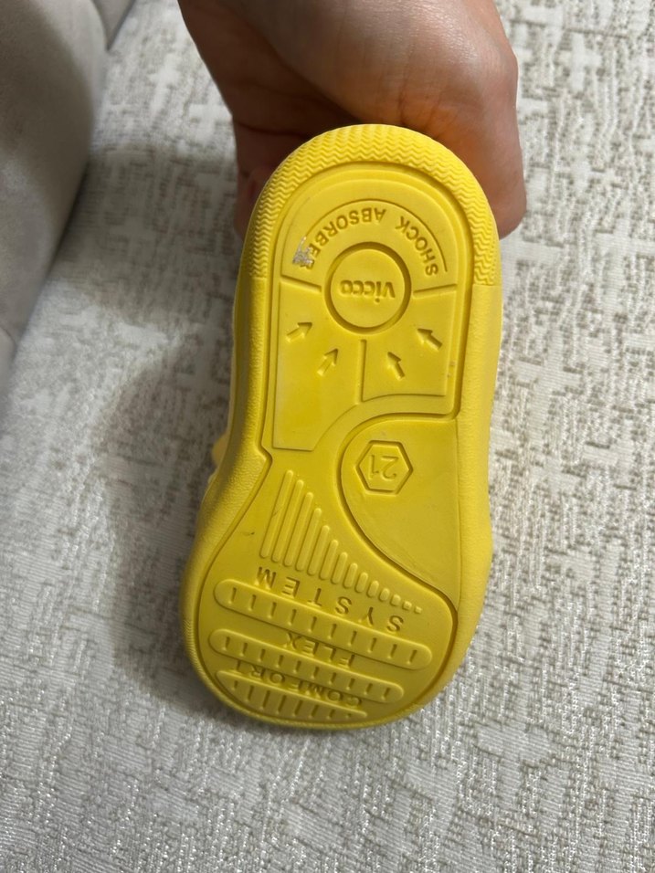 Kız Çocuk Sarı Sıcak Terlik Velcro - Görsel 5