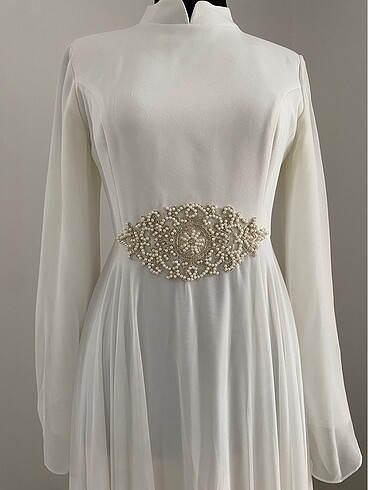 Beyaz elbise abiye - Görsel 9