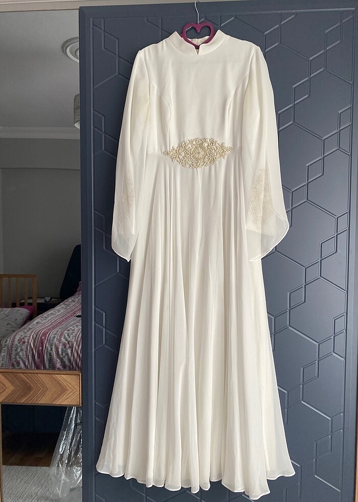 Beyaz elbise abiye - Görsel 2