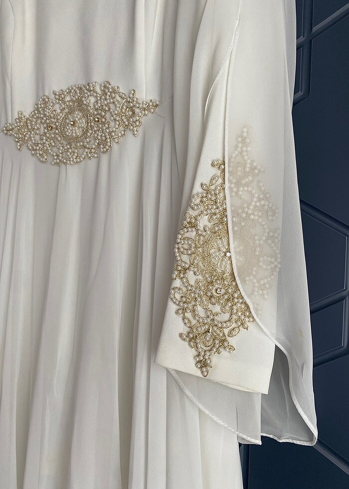 Beyaz elbise abiye - Görsel 4