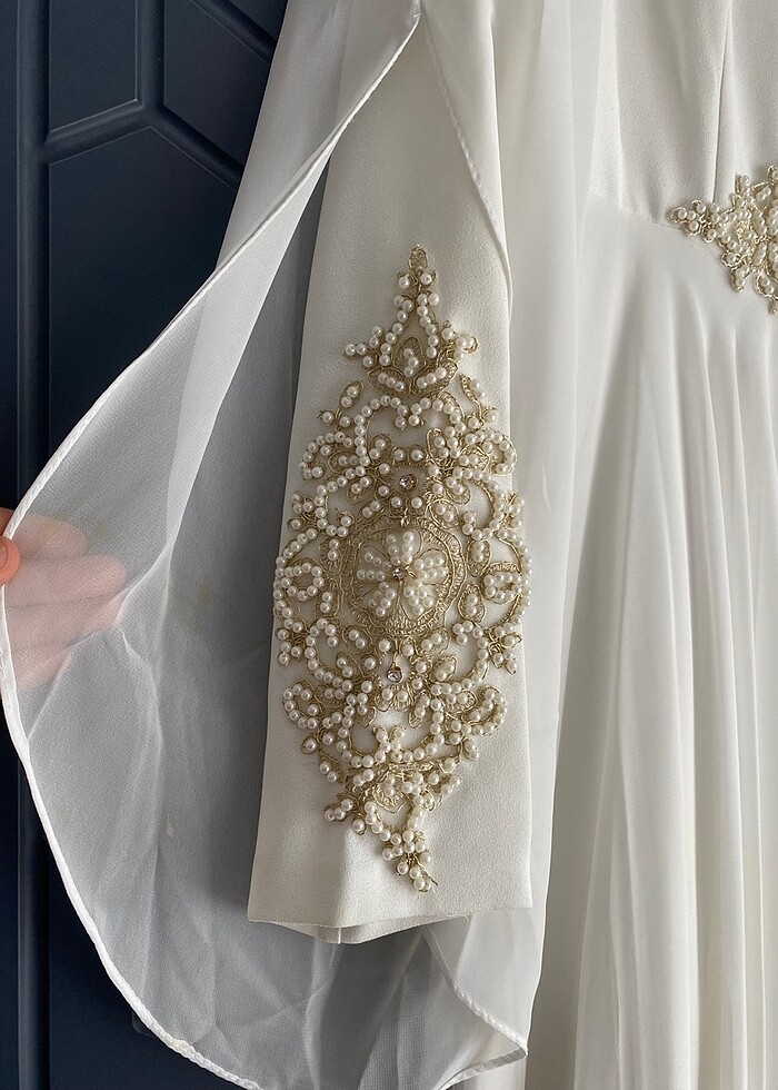 Beyaz elbise abiye - Görsel 3