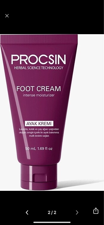 Procsin Ayak topuk bakım kremi