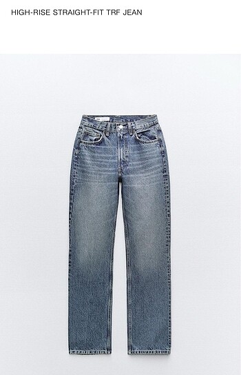 Zara hıgh rise straıght fit kot pantolon