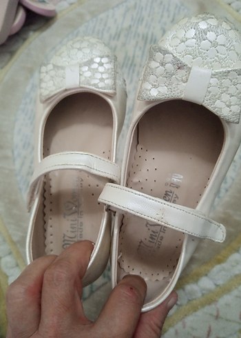 Kız Çocuk Beyaz Dantel Detaylı Babet - Görsel 3