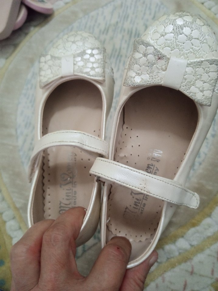 Kız Çocuk Beyaz Dantel Detaylı Babet - Görsel 3