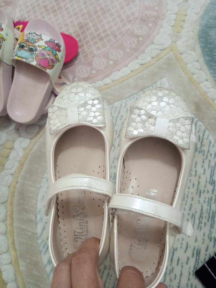 Kız Çocuk Beyaz Dantel Detaylı Babet - Görsel 2