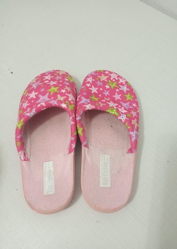 Renkli Yıldız Desenli Kız Terliği Velcro - Görsel 2