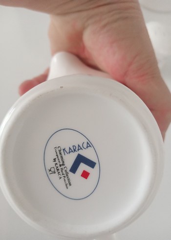 Beyaz Gri Puantiyeli Çağdaş Porselen Çay Seti - Görsel 6