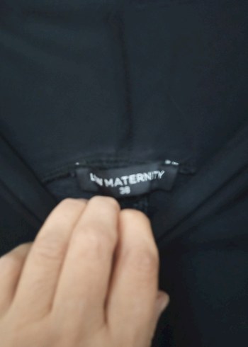 Siyah Kemerli Hamile Kot Pantolon - Görsel 5