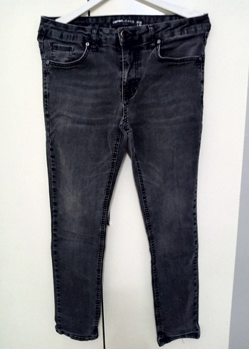 Gri Rahat Kesim Erkek Denim Pantolon - Görsel 2