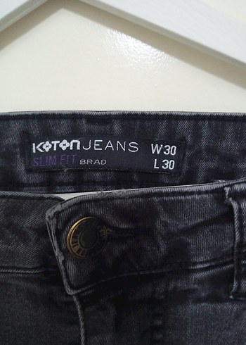 Gri Rahat Kesim Erkek Denim Pantolon - Görsel 6