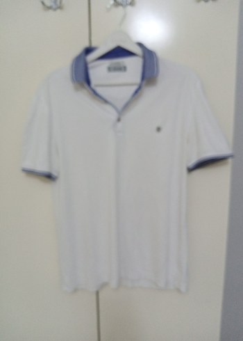 Düğmeli Beyaz Kısa Kollu Erkek Polo Tişört - Görsel 6