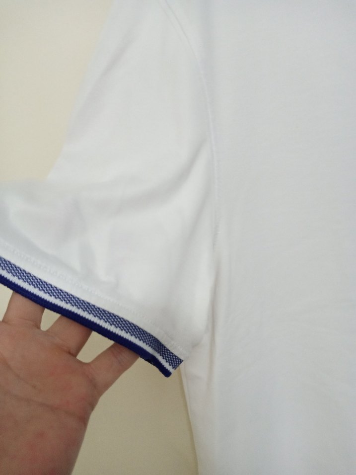 Düğmeli Beyaz Kısa Kollu Erkek Polo Tişört - Görsel 3