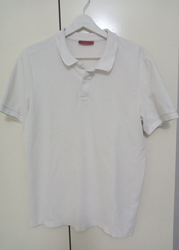 Erkek Beyaz Kısa Kollu Polo Tişört - Görsel 2