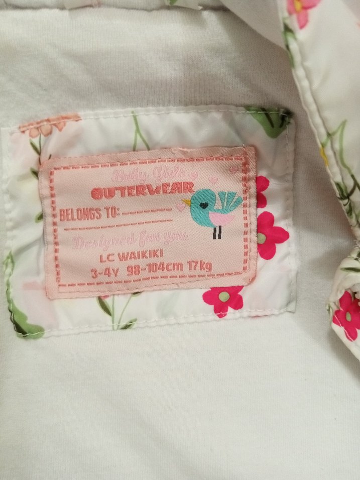 Çiçek Desenli Kapüşonlu Kız Yeleği - Görsel 5