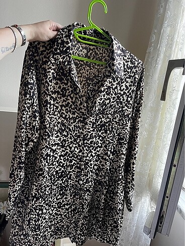 Zara mini leopar elbise