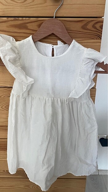 4 Yaş Beden beyaz Renk Kız bebek elbise mango ##zara#