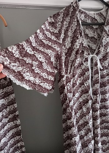 xl Beden çeşitli Renk Vintage Gecelik Sabahlık Takımı