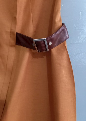 Niff Marka Kemer Detaylı Kumaş Ofis Elbisesi - Görsel 2