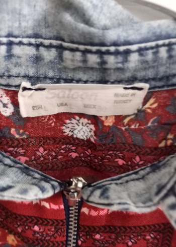 l Beden bordo Renk Saloon Marka Jeans Detay Pamuklu Gömlek