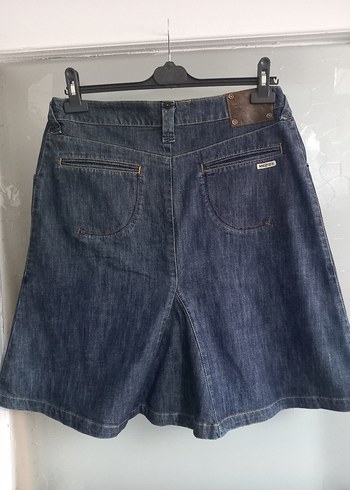 Mango Marka Kısa Jean Etek - Görsel 5