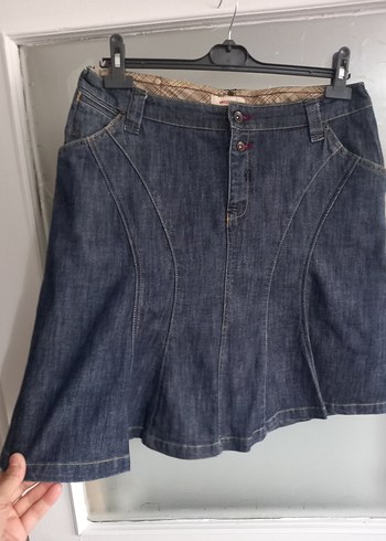 Mango Marka Kısa Jean Etek - Görsel 2