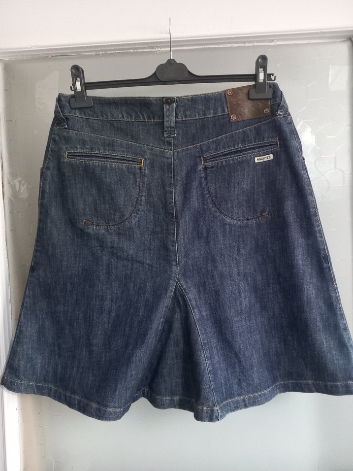 Mango Marka Kısa Jean Etek - Görsel 5