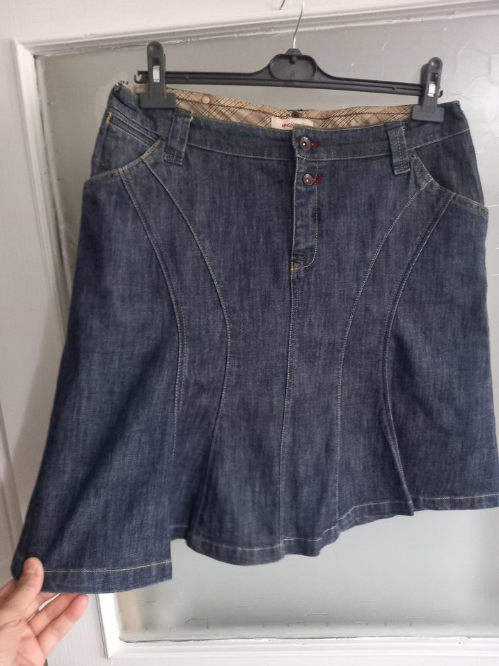 Mango Marka Kısa Jean Etek - Görsel 2